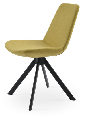 Soho Concept Eiffel Sword Swivel Dining Chair - Luxurious Camira Blazer Wool, 10-year Guarantee, Elegant Design Black  Soho-concept-dining-chair-03548