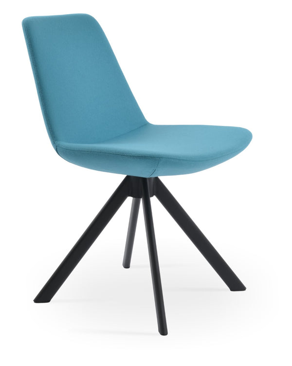 Soho Concept Eiffel Sword Swivel Dining Chair - Luxurious Camira Blazer Wool, 10-year Guarantee, Elegant Design Black,Turquoise  Soho-concept-dining-chair-03547