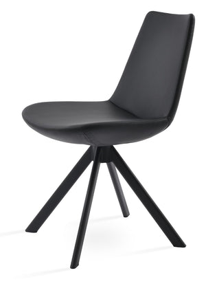 Soho Concept Eiffel Sword Swivel Dining Chair - Luxurious Upholstery & Stylish Metal Finishes, 10-year Guarantee Black  Soho-concept-dining-chair-03550