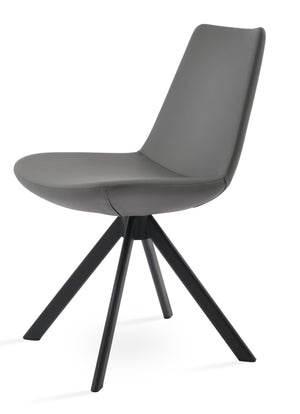 Soho Concept Eiffel Sword Swivel Dining Chair - Luxurious Upholstery & Stylish Metal Finishes, 10-year Guarantee Black,Grey  Soho-concept-dining-chair-03551