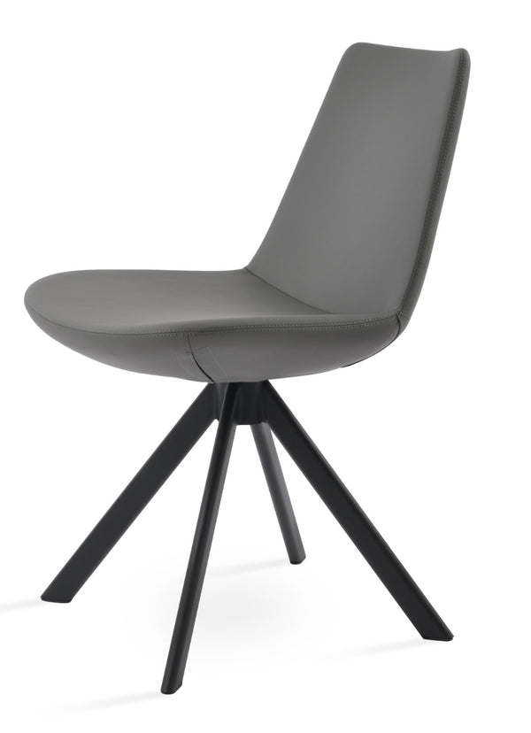 Soho Concept Eiffel Sword Swivel Dining Chair - Luxurious Upholstery & Stylish Metal Finishes, 10-year Guarantee Black,Grey  Soho-concept-dining-chair-03551