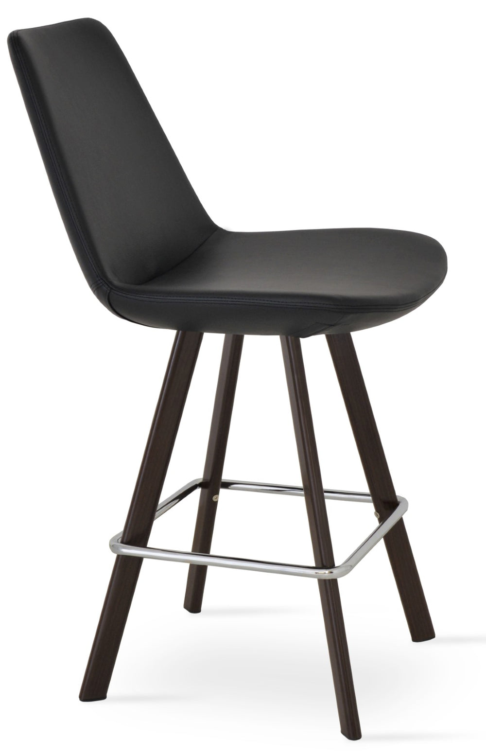 Soho Concept Eiffel Sword Swivel Barstools & Counterstools - Leatherette, 2-year Guarantee, Stylish Designs Walnut,Black  Soho-concept-dining-chair-08336
