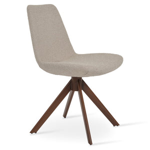 Soho Concept Eiffel Sword Swivel Dining Chair - Luxurious Upholstery & Stylish Metal Finishes, 10-year Guarantee Walnut,Beige  Soho-concept-dining-chair-03515