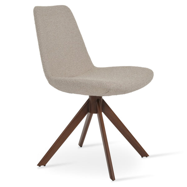 Soho Concept Eiffel Sword Swivel Dining Chair - Luxurious Upholstery & Stylish Metal Finishes, 10-year Guarantee Walnut,Beige  Soho-concept-dining-chair-03515