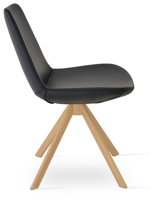 Soho Concept Eiffel Sword Swivel Dining Chair – Premium Leatherette, Stylish Designs, 2-year Guarantee, 300 Lbs Capacity Natural  Soho-concept-dining-chair-03534