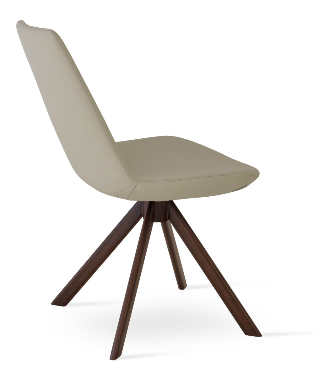 Soho Concept Eiffel Sword Swivel Dining Chair – Stylish, Durable, 5-year Guarantee, Walnut Finish, Perfect For Dining Walnut,Grey  Soho-concept-dining-chair-03542