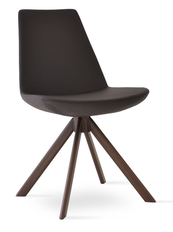 Soho Concept Eiffel Sword Swivel Dining Chair - Luxurious Upholstery & Stylish Metal Finishes, 10-year Guarantee Walnut,Brown  Soho-concept-dining-chair-03541