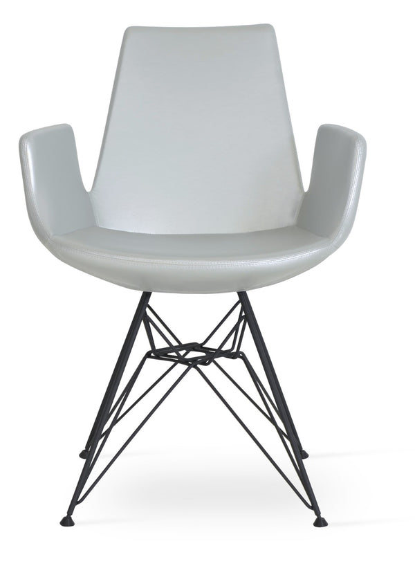 Soho Concept Eiffel Tower Chair - Stylish Dining Chair In Vibrant Fabrics With 10-year Guarantee - Modern Elegance Silver,Black  Soho-concept-dining-chair-03575