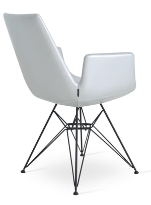 Soho Concept Eiffel Tower Chair - Stylish Dining Chair In Vibrant Fabrics With 10-year Guarantee - Modern Elegance Silver,Black  Soho-concept-dining-chair-03575