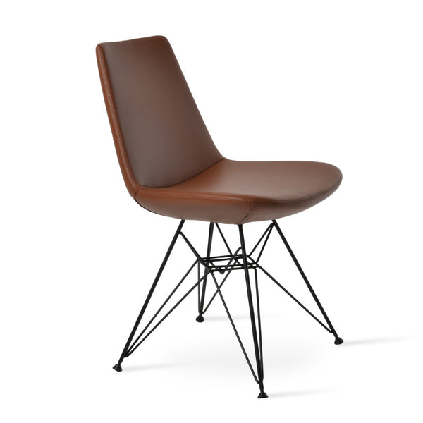 Soho Concept Eiffel Tower Chair - Stylish Dining Chair With Chrome & Color Options, 5-year Guarantee, 300 Lb Cap. Black  Soho-concept-dining-chair-03561