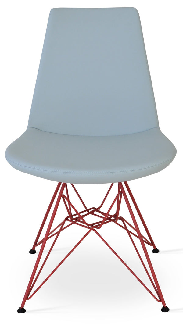 Soho Concept Eiffel Tower Chair - Stylish Dining Chair In Vibrant Fabrics With 10-year Guarantee - Modern Elegance Red  Soho-concept-dining-chair-03573