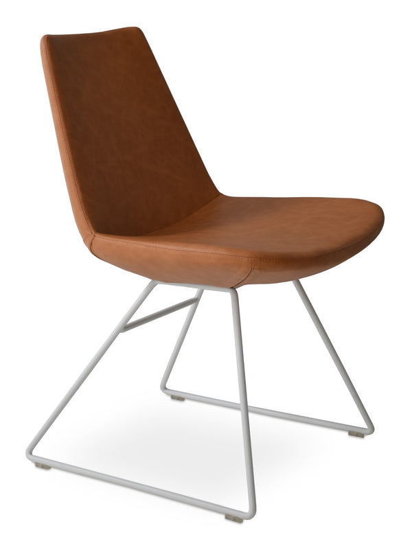 Soho Concept Eiffel Wire Chair - Luxe Upholstered Dining Chair In Boucle, Velvet & Nubuck With 10-year Guarantee White  Soho-concept-dining-chair-03598