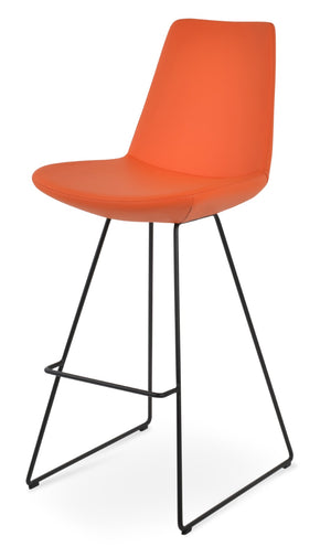 Soho Concept Eiffel Barstools & Counterstools: Stylish Wire Design, Plush Upholstery, 10-year Guarantee, 300 Lbs Capacity Black,Orange  Soho-concept-dining-chair-06791