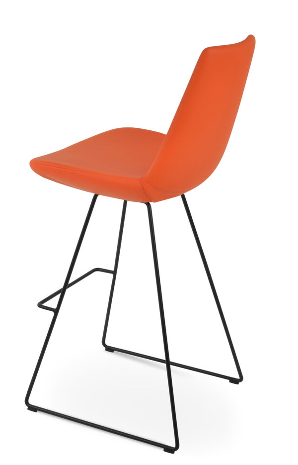Soho Concept Eiffel Barstools & Counterstools: Stylish Wire Design, Plush Upholstery, 10-year Guarantee, 300 Lbs Capacity Black,Orange  Soho-concept-dining-chair-08344