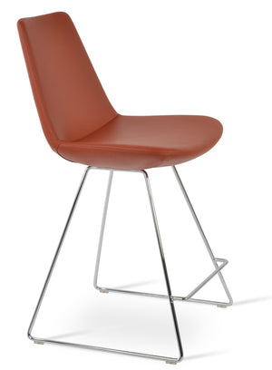 Soho Concept Eiffel Barstools & Counterstools: Stylish Wire Design, Plush Upholstery, 10-year Guarantee, 300 Lbs Capacity Chrome  Soho-concept-dining-chair-08357