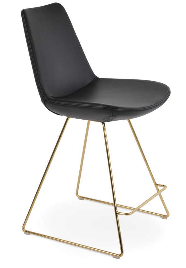Soho Concept Eiffel Wire Barstools & Counterstools In Camira Yoredale Boucle Fabric - 10-year Guarantee! Gold,Black  Soho-concept-dining-chair-08359