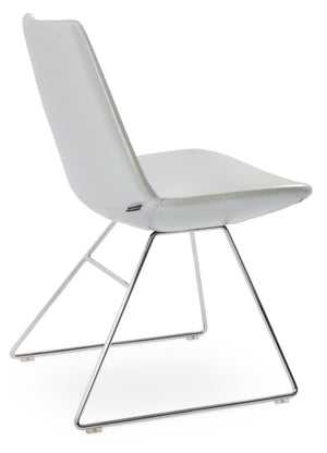 Soho Concept Eiffel Wire Chair - Luxe Upholstered Dining Chair In Boucle, Velvet & Nubuck With 10-year Guarantee Chrome,Silver  Soho-concept-dining-chair-03595