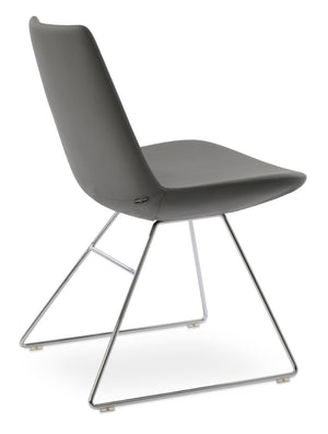 Soho Concept Eiffel Wire Chair - Luxe Upholstered Dining Chair In Boucle, Velvet & Nubuck With 10-year Guarantee Chrome,Grey  Soho-concept-dining-chair-03594