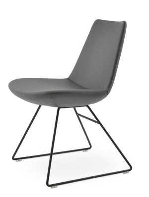 Soho Concept Eiffel Wire Chair - Luxe Upholstered Dining Chair In Boucle, Velvet & Nubuck With 10-year Guarantee Black,Grey  Soho-concept-dining-chair-03592