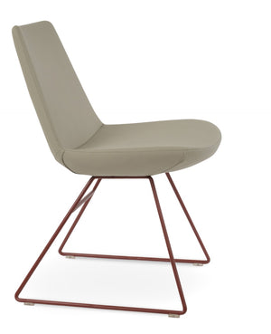 Soho Concept Eiffel Wire Chair - Luxe Upholstered Dining Chair In Boucle, Velvet & Nubuck With 10-year Guarantee Red  Soho-concept-dining-chair-03590