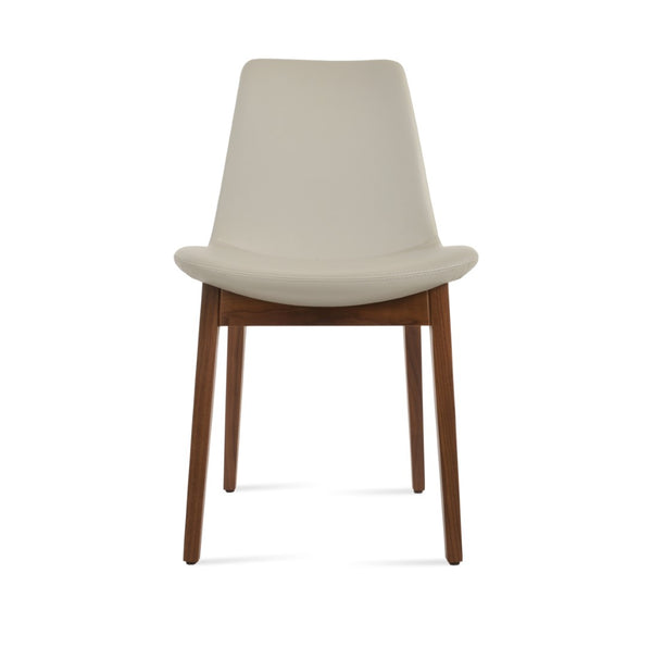 Soho Concept Eiffel Wood Chair - Elegant Dining Seat With Premium Boucle, Velvet, Nubuck Fabrics & 10-year Guarantee Walnut  Soho-concept-dining-chair-03650