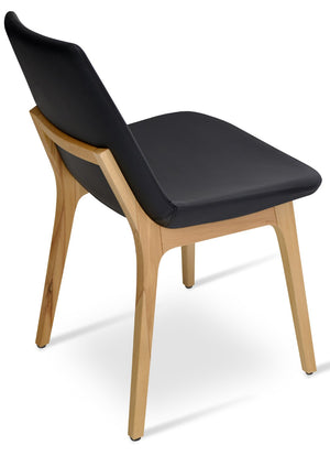 Soho Concept Eiffel Wood Chair - Elegant Dining Seat With Premium Boucle, Velvet, Nubuck Fabrics & 10-year Guarantee Natural,Ash,Black  Soho-concept-dining-chair-03606