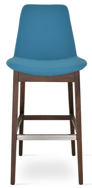 Soho Concept Eiffel Barstools & Counterstools With 10-year Guarantee - Premium Camira Wool Fabric & Solid Wood Walnut,Turquoise  Soho-concept-dining-chair-08380