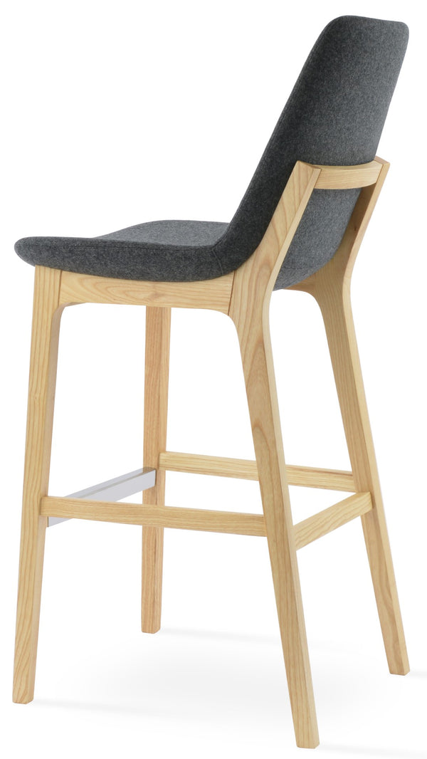 Soho Concept Eiffel Barstools & Counterstools With 10-year Guarantee - Premium Camira Wool Fabric & Solid Wood Ash,Dark Grey  Soho-concept-dining-chair-08383