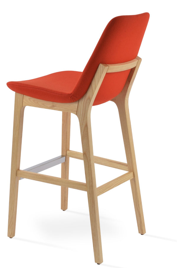 Soho Concept Eiffel Barstools & Counterstools With 10-year Guarantee - Premium Camira Wool Fabric & Solid Wood Ash,Orange  Soho-concept-dining-chair-08382