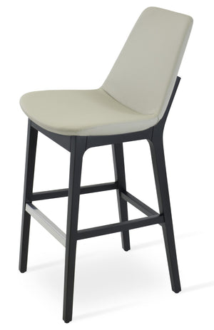 Soho Concept Eiffel Wood Barstools & Counterstools - Stylish Leatherette Seats, Brass Footrests, 2-year Warranty   Soho-concept-dining-chair-08389