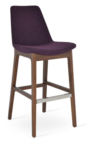 Soho Concept Eiffel Barstools & Counterstools With 10-year Guarantee - Premium Camira Wool Fabric & Solid Wood Walnut  Soho-concept-dining-chair-06797