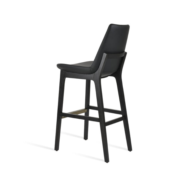 Soho Concept Eiffel Wood Barstools & Counterstools - Elegant Leatherette Seats With Brass Accents, 5-year Guarantee Ash,Black,Brass  Soho-concept-dining-chair-08375