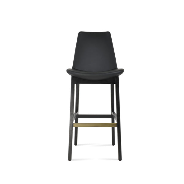 Soho Concept Eiffel Wood Barstools & Counterstools - Elegant Leatherette Seats With Brass Accents, 5-year Guarantee Ash,Black,Brass  Soho-concept-dining-chair-06795