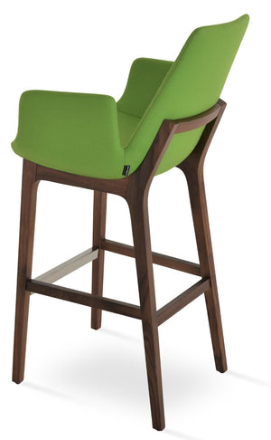 Soho Concept Eiffel Barstools & Counterstools With 10-year Guarantee - Premium Camira Wool Fabric & Solid Wood Walnut  Soho-concept-dining-chair-08368