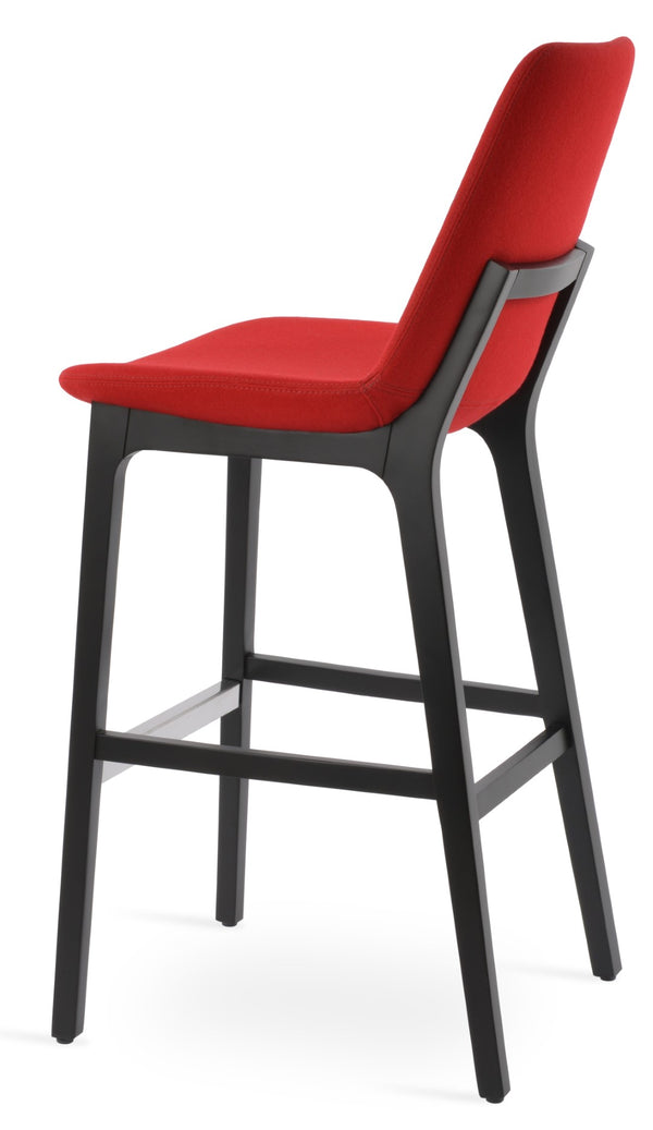 Soho Concept Eiffel Barstools & Counterstools With 10-year Guarantee - Premium Camira Wool Fabric & Solid Wood Red  Soho-concept-dining-chair-08374