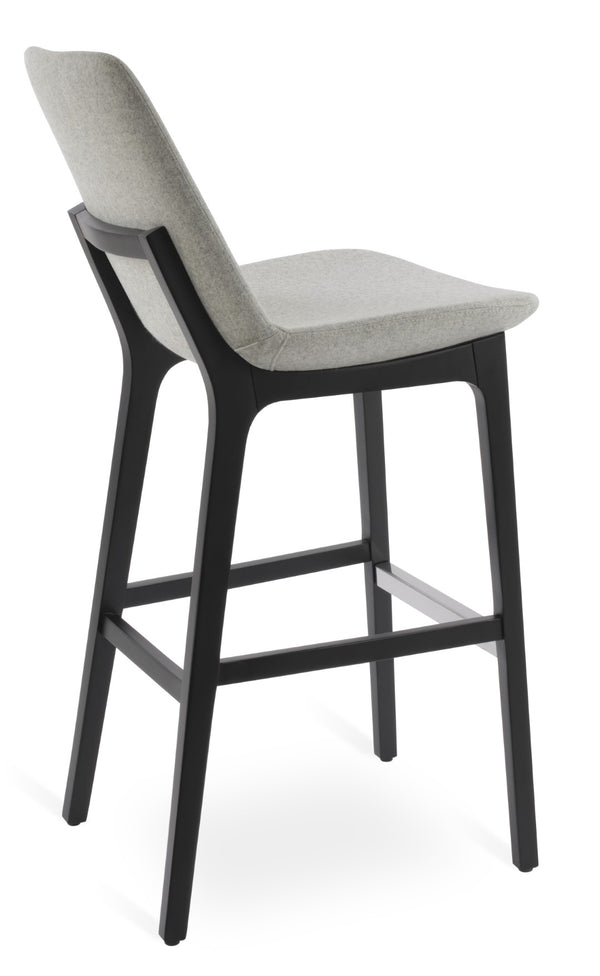 Soho Concept Eiffel Barstools & Counterstools With 10-year Guarantee - Premium Camira Wool Fabric & Solid Wood Silver  Soho-concept-dining-chair-08373