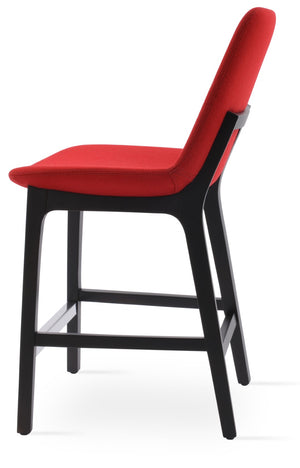 Soho Concept Eiffel Barstools & Counterstools With 10-year Guarantee - Premium Camira Wool Fabric & Solid Wood Red  Soho-concept-dining-chair-06804