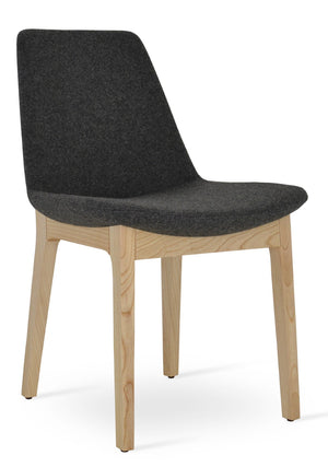 Soho Concept Eiffel Wood Chair - Elegant Dining Seat With Premium Boucle, Velvet, Nubuck Fabrics & 10-year Guarantee Natural,Ash,Dark Grey  Soho-concept-dining-chair-03640
