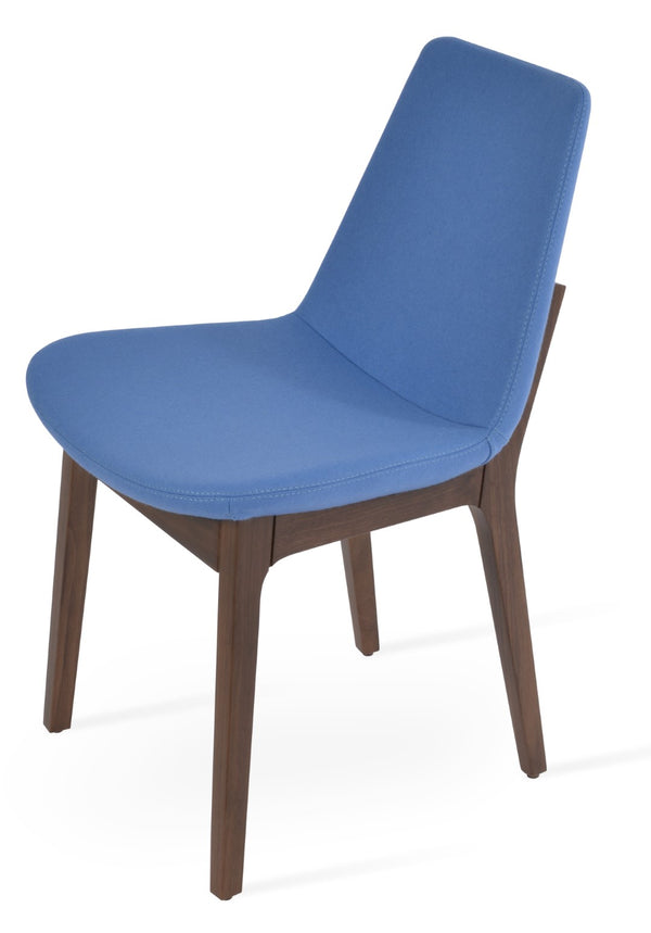 Soho Concept Eiffel Wood Chair - Premium Camira Blazer Wool Fabric, 10-year Guarantee, Durable For Commercial Use Walnut  Soho-concept-dining-chair-03636