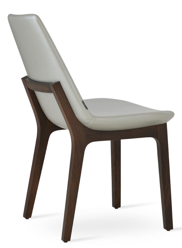 Soho Concept Eiffel Wood Chair - Elegant Dining Seat With Premium Boucle, Velvet, Nubuck Fabrics & 10-year Guarantee Walnut,Silver  Soho-concept-dining-chair-03631