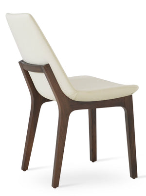 Soho Concept Eiffel Wood Chair - Elegant Dining Seat With Premium Boucle, Velvet, Nubuck Fabrics & 10-year Guarantee Walnut,Cream  Soho-concept-dining-chair-03627