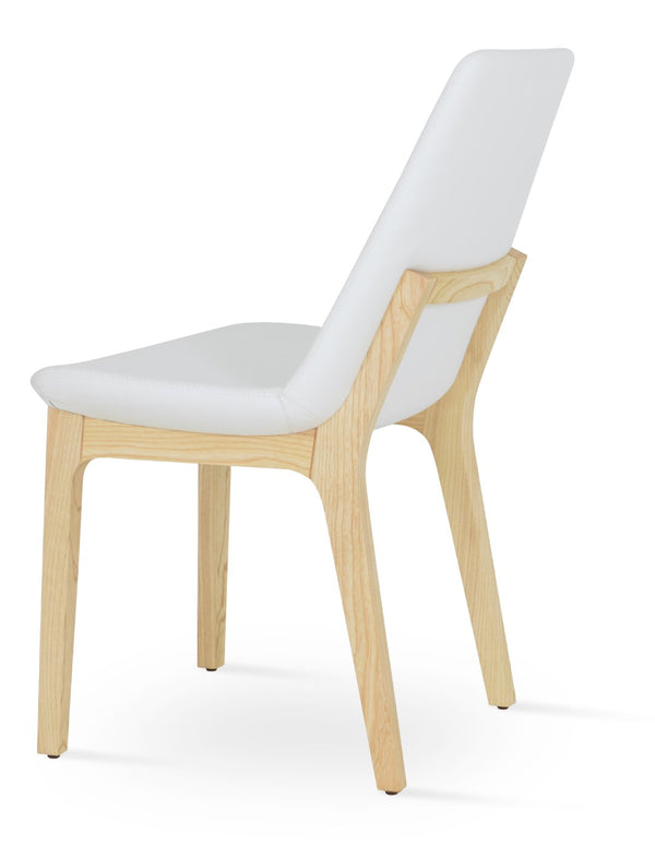 Soho Concept Eiffel Wood Chair - Elegant Dining Seat With Premium Boucle, Velvet, Nubuck Fabrics & 10-year Guarantee Ash,Natural,White  Soho-concept-dining-chair-03643