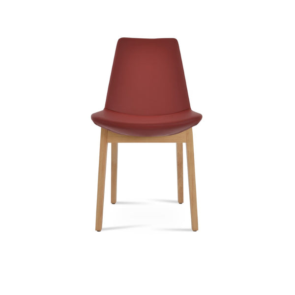 Soho Concept Eiffel Wood Chair - Elegant Dining Seat With Premium Boucle, Velvet, Nubuck Fabrics & 10-year Guarantee Red,Ash,Natural  Soho-concept-dining-chair-03649
