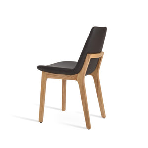 Soho Concept Eiffel Wood Chair - Elegant Dining Seat With Premium Boucle, Velvet, Nubuck Fabrics & 10-year Guarantee Brown,Ash,Natural  Soho-concept-dining-chair-03645