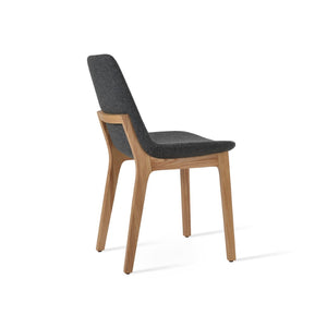 Soho Concept Eiffel Wood Chair - Premium Camira Blazer Wool Fabric, 10-year Guarantee, Durable For Commercial Use Dark Grey,Ash,Natural  Soho-concept-dining-chair-03644