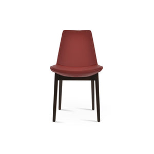 Soho Concept Eiffel Wood Chair - Stylish Dining Seating With Durable Leatherette, Brass Stretchers & 2-year Guarantee Grey  Soho-concept-dining-chair-03602