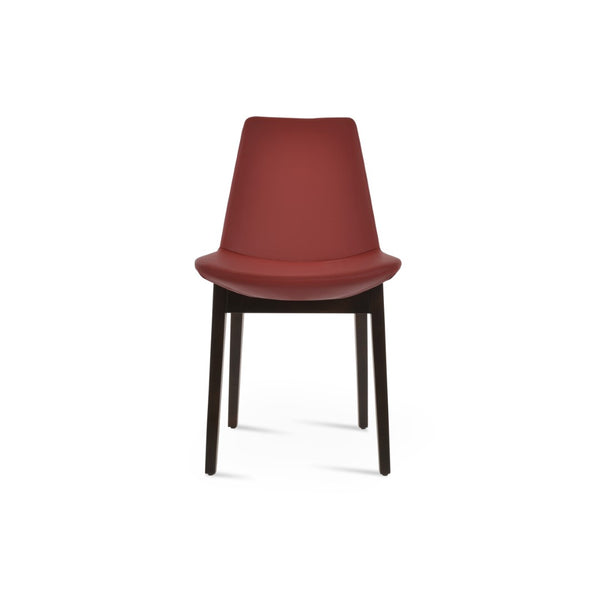 Soho Concept Eiffel Wood Chair - Stylish Dining Seating With Durable Leatherette, Brass Stretchers & 2-year Guarantee Grey  Soho-concept-dining-chair-03602