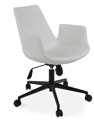 Soho Concept Eiffel Arm Office Chair – Premium Leatherette, 2-year Guarantee, Stylish Black & White Options Available! Black,White  Soho-concept-dining-chair-11770