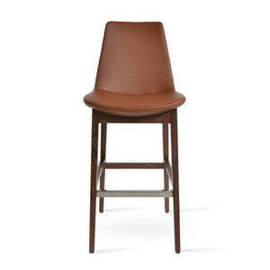 Soho Concept Eiffel Arm Barstools & Counterstools - Premium Camira Fabrics, Solid Wood Base, 10-year Guarantee, Elegant Design Walnut  Soho-concept-dining-chair-08053