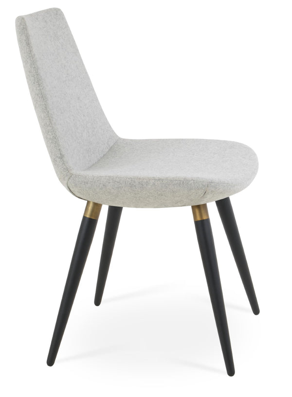 Soho Concept Eiffel Sled Chair With Camira Blazer Wool Fabric - Stylish Dining Chair, 10-year Guarantee, Premium Quality Silver  Soho-concept-dining-chair-03064